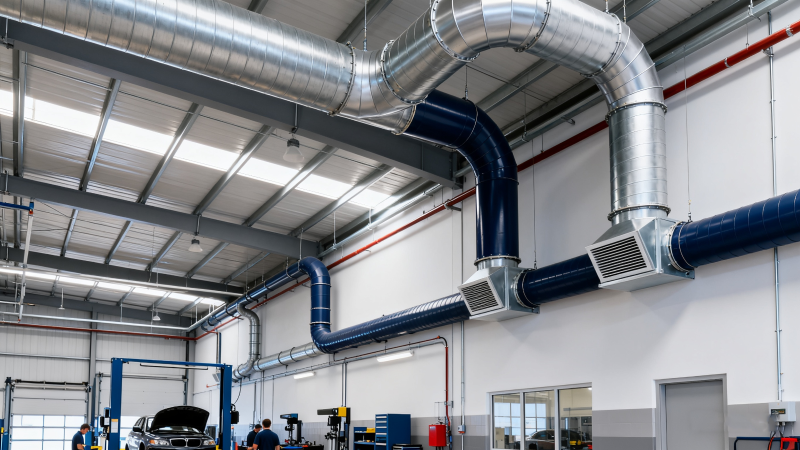 汽車車間排風管道案例1